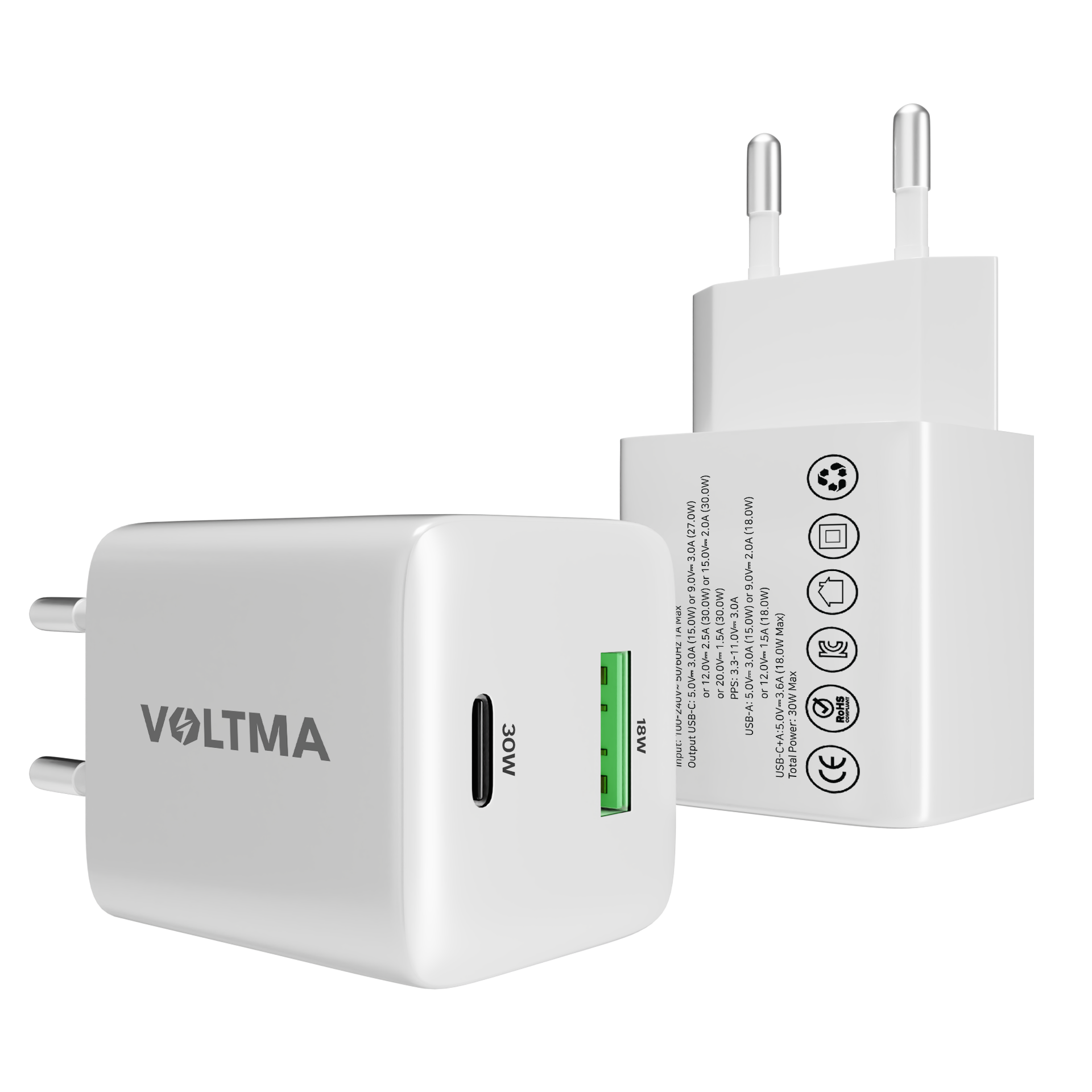 Voltma Centrale Électrique 30W 2 Ports