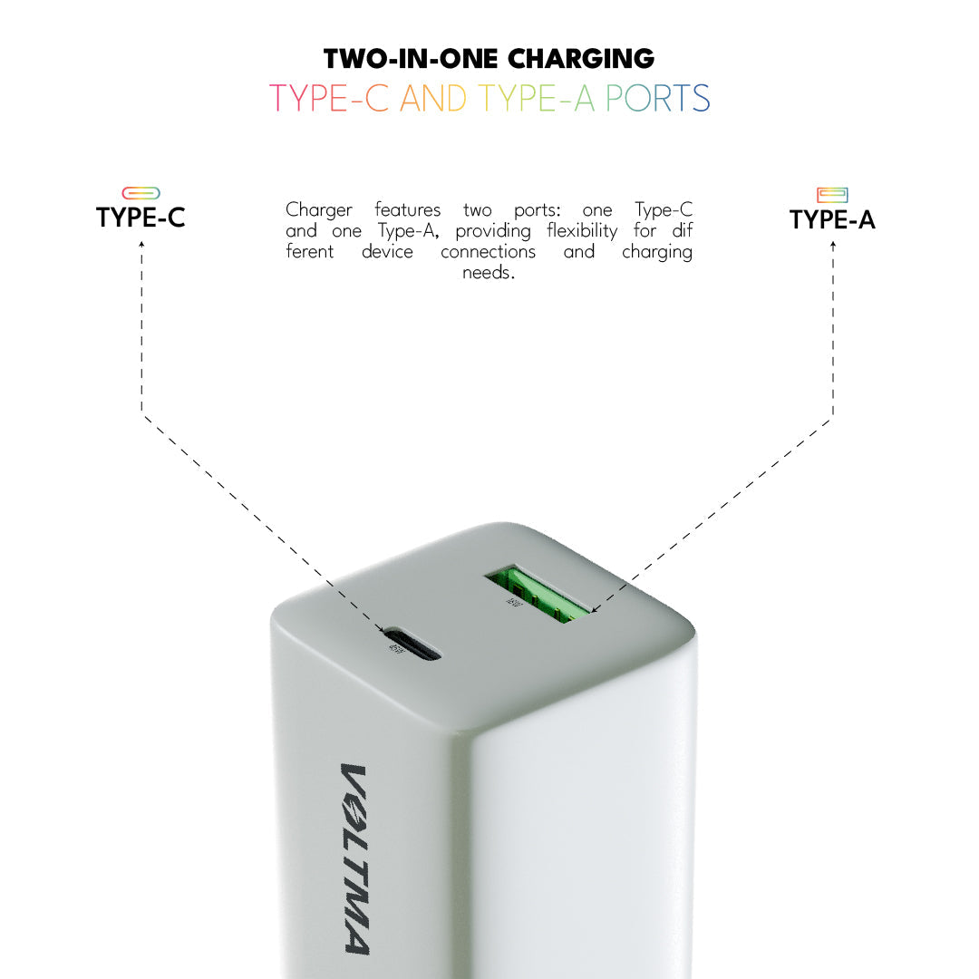 Voltma Centrale Électrique 45W 2 Ports