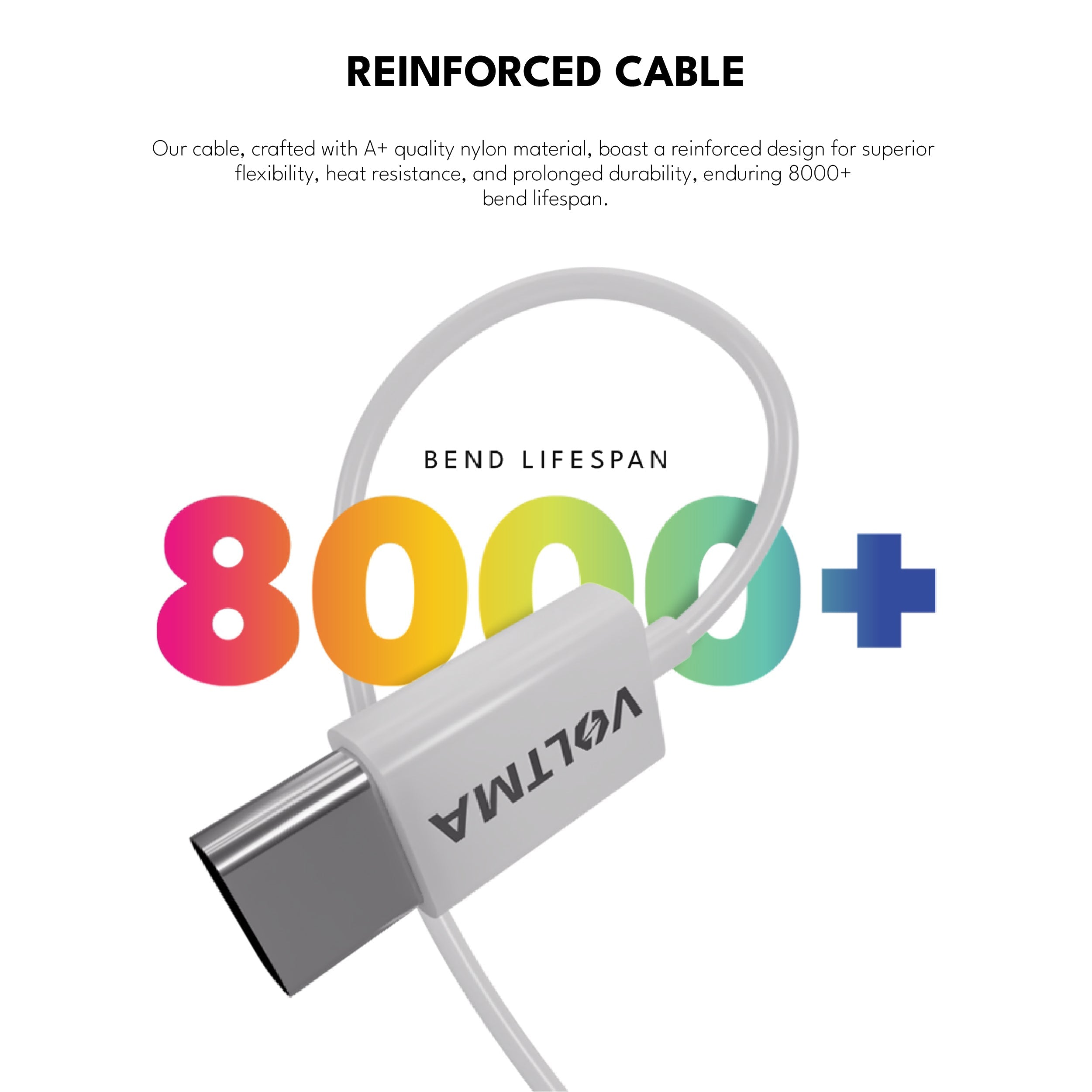 VOLTMA POWERHOUSE 60W C TO C SILICONE CABLE