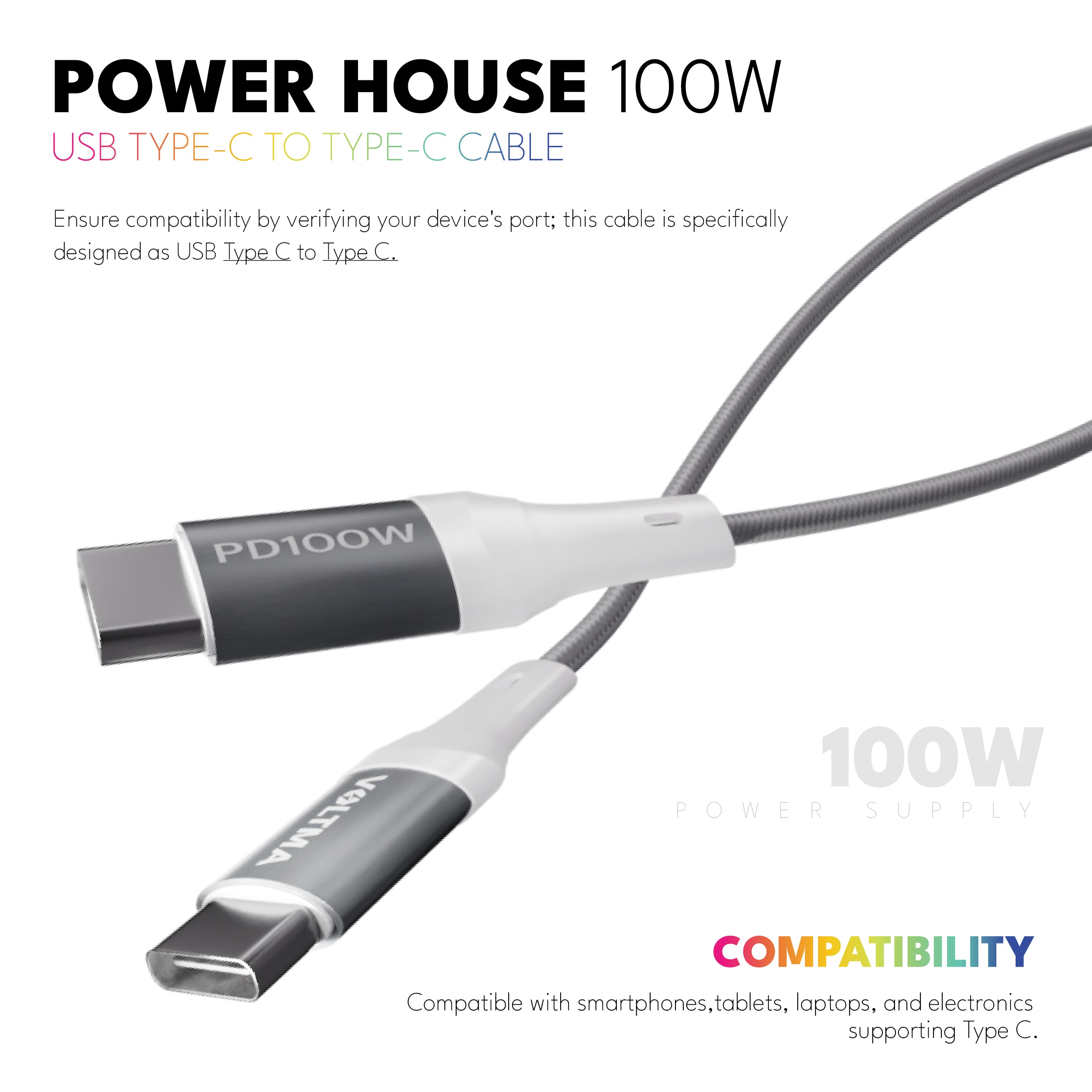 VOLTMA POWERHOUSE 100W C TO C CABLE